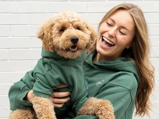 Nothing like a dog + dog mom matching set to brighten up her day. Credit: Good Thomas